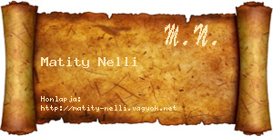 Matity Nelli névjegykártya